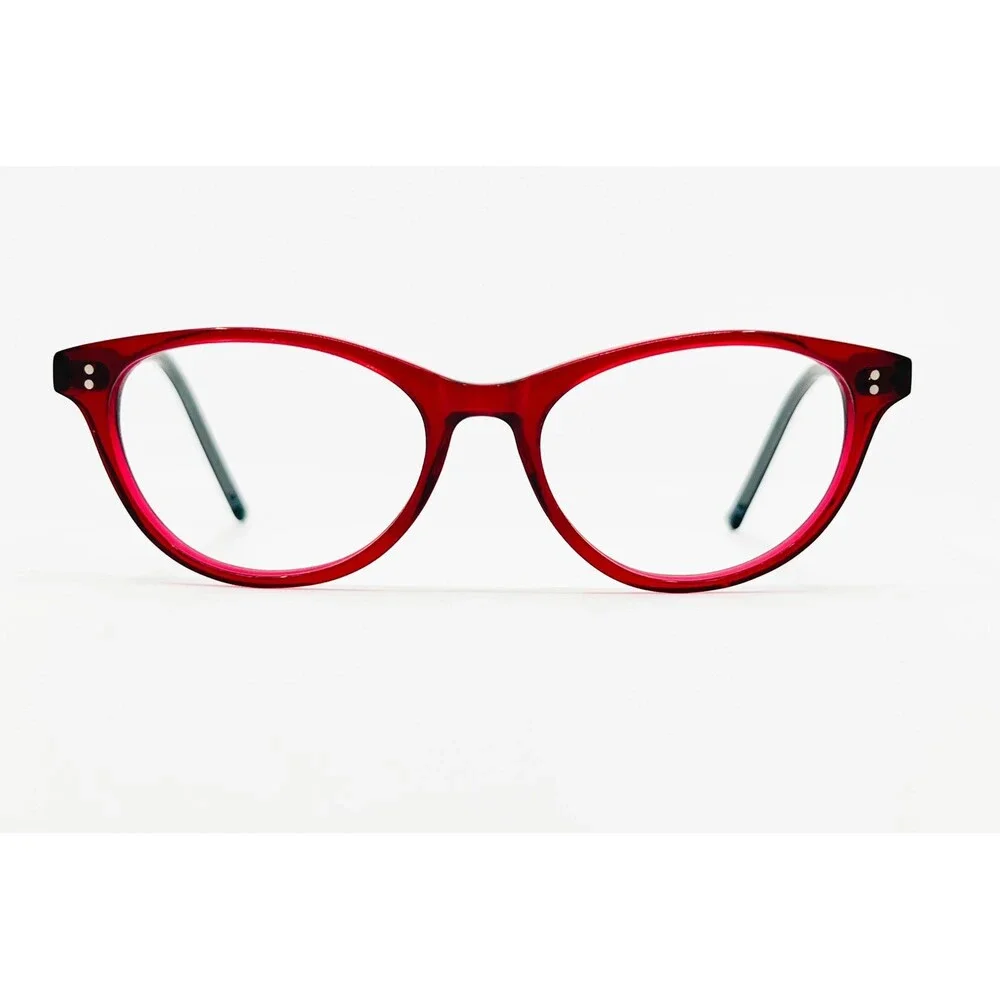 Morgenthal Frederics Eyeglasses Womens Red Cat Eye Charlie 51-17-140